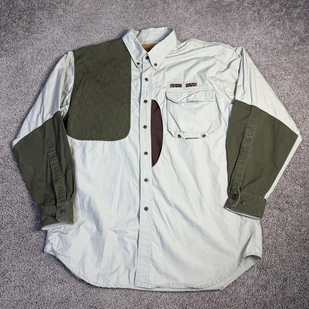 Lewis Creek Shirt Mens XL Green Hunting Shooting Padded Button Up Outdoors